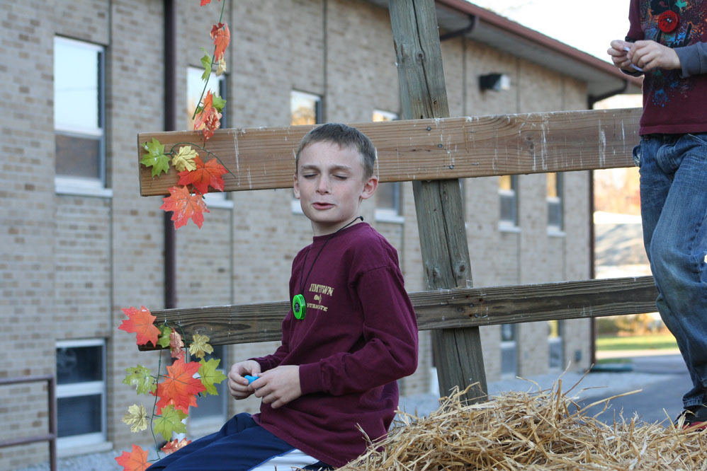 Boy on Hayride